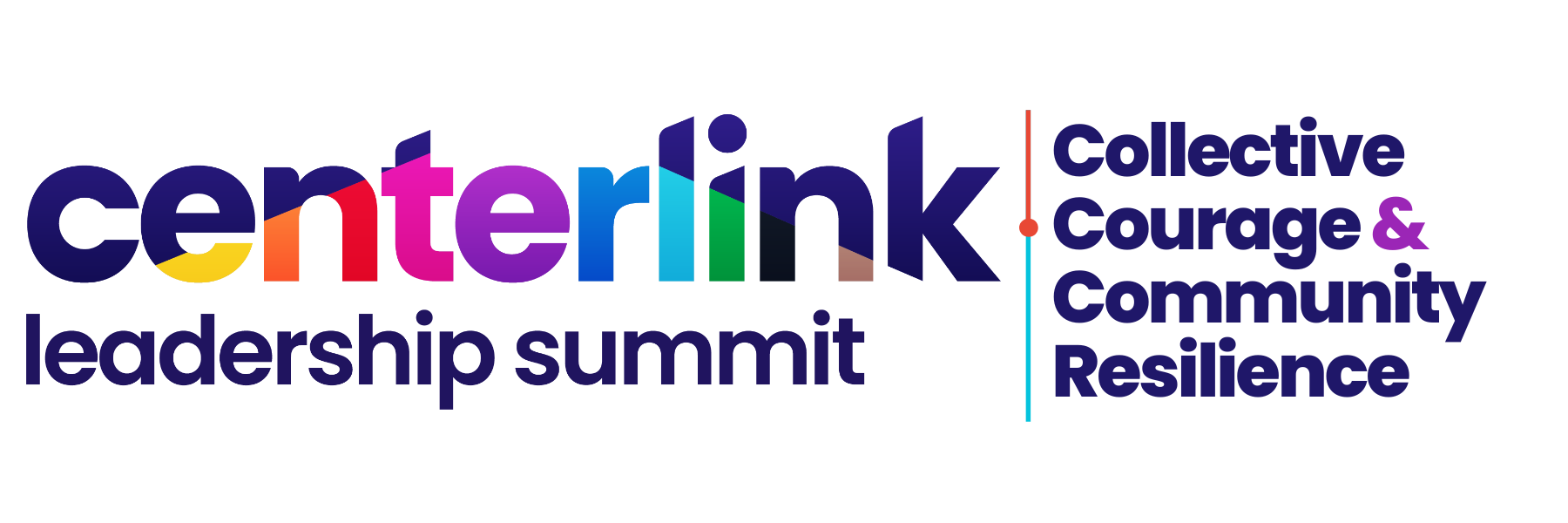 colorful logo for 2024 CenterLink LGBTQ Community Center Leadership Summit